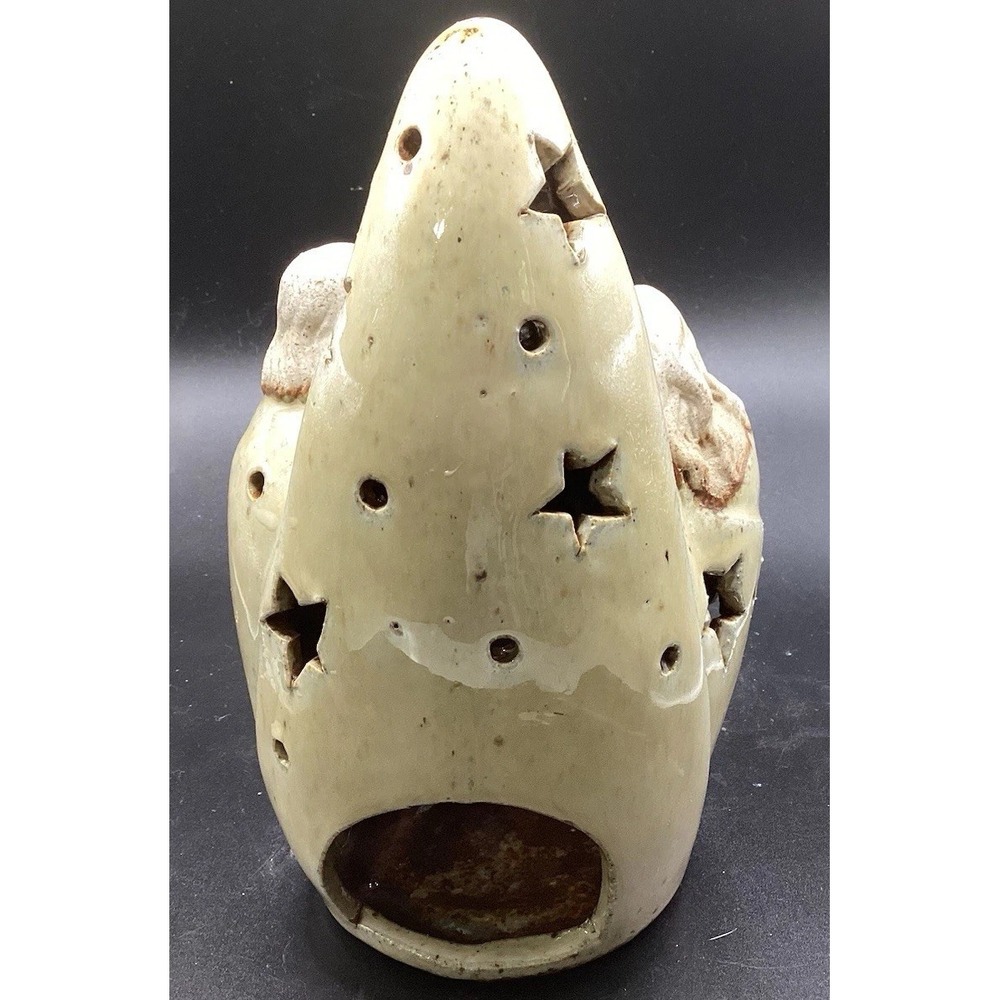 Ceramic Nativity Votive Tea Light Candle Holder -7.5" T- Christmas Decor - Picture 3 of 3